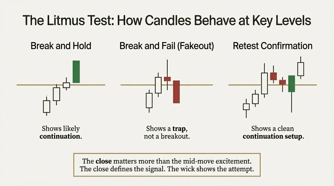 How Candles Behave at Key Levels