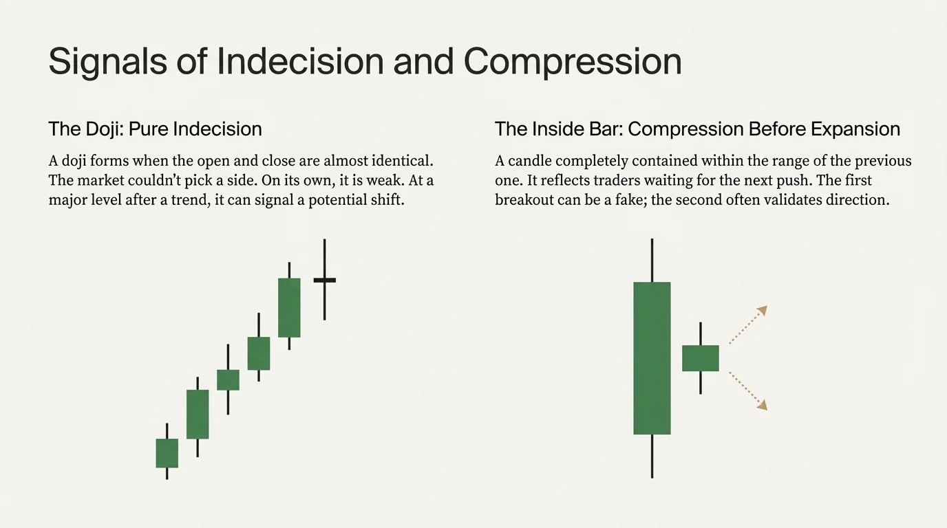 Signals of Indesicion and Compression