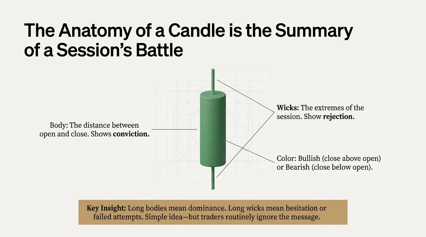 Visual representation of candle components